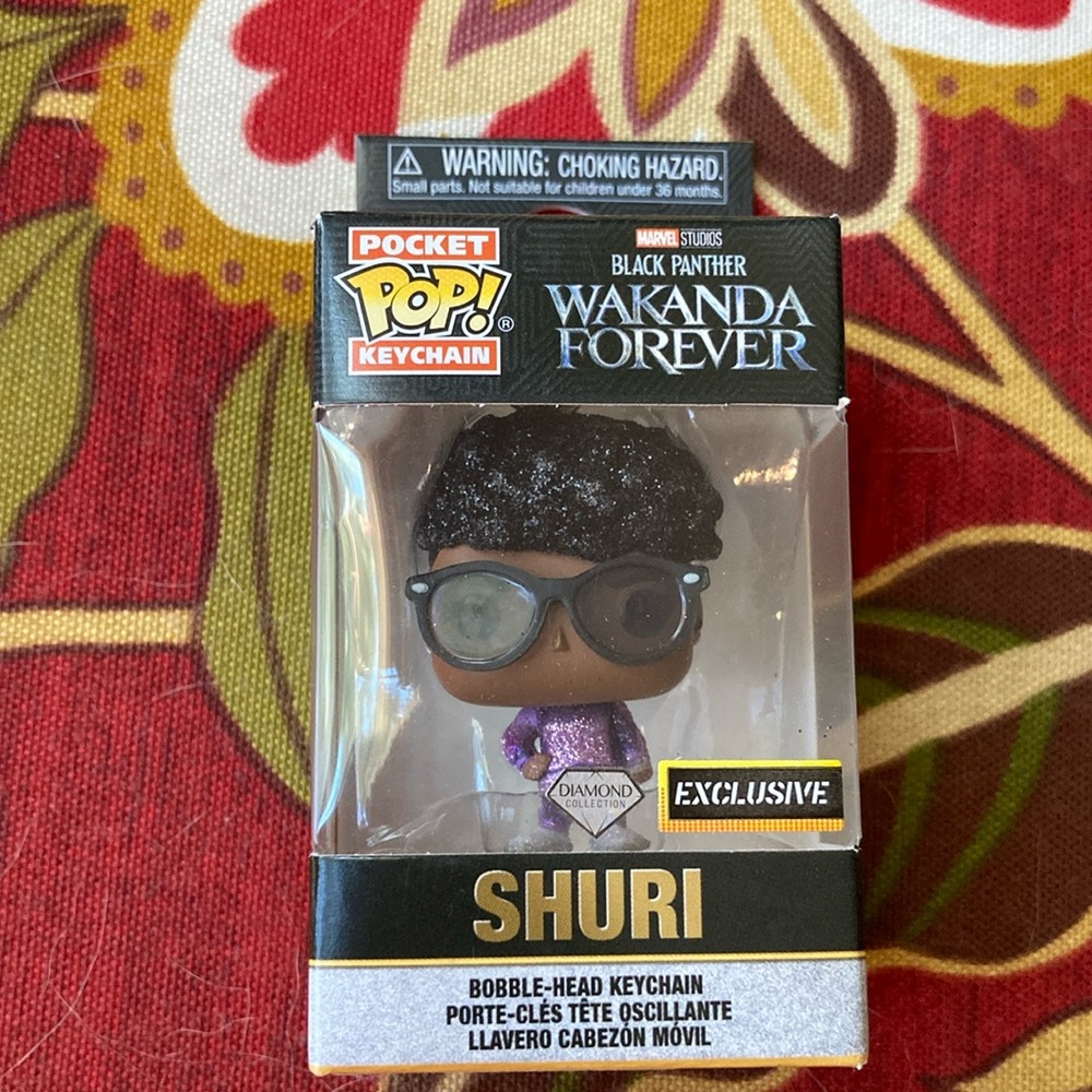 New Marvel Black Panther Wakanda Forever Shuri Diamond Funko Pop Keychain